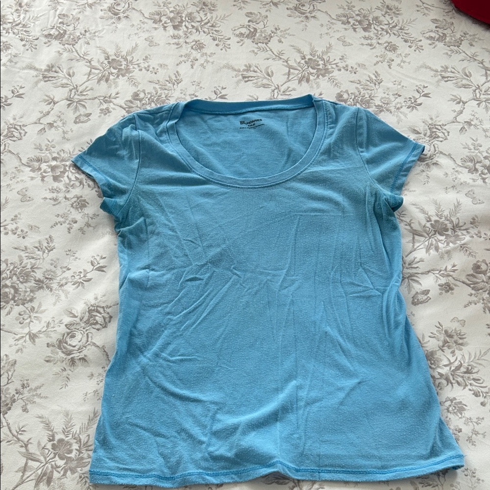 No Boundaries Light Blue Short Sleeve Tee